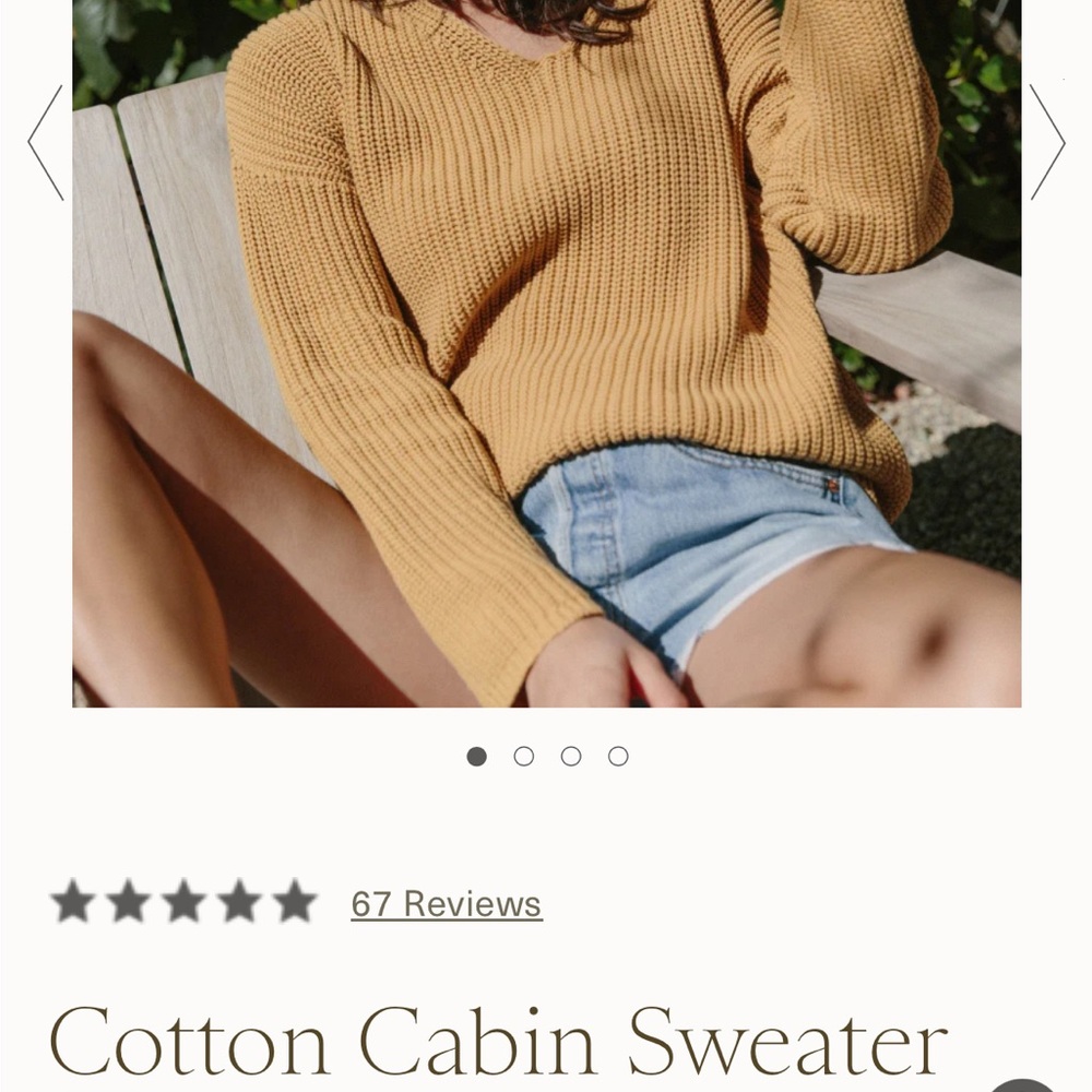 NWT Jenni Kayne Cotton Cabin Sweater- Mustard